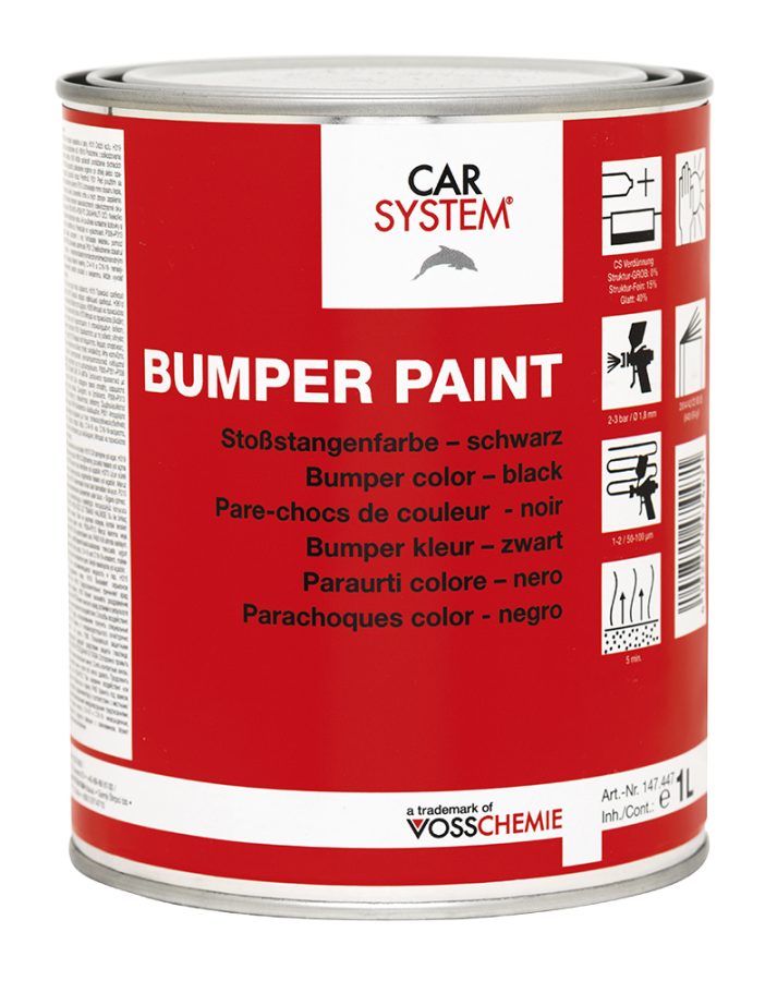 CAR SYSTEM FARBA NA NÁRAZNÍKY(bumper paint) ČIERNA 1L 147447